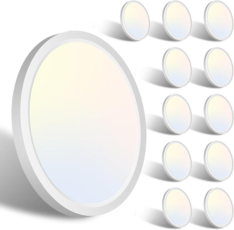 12 Lámparas LED empotradas 7" 3000-6500K cocina baño