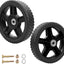Ruedas cortacésped 8" set 2 orificio eje 0.5" con pernos