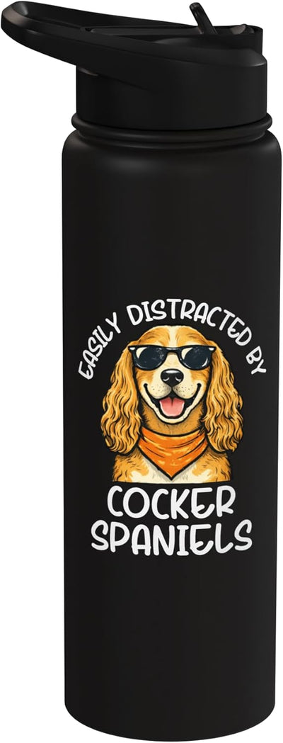 Botella de agua acero inoxidable con diseño de perro lover