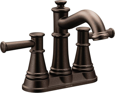 Grifo baño central Belfield con dos asas bronce aceitado