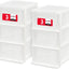 Organiz. plástico 3 cajones pack 2 para baño dormitorio