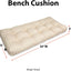 Cojín banco exterior rayas beige 54x18x5pulg