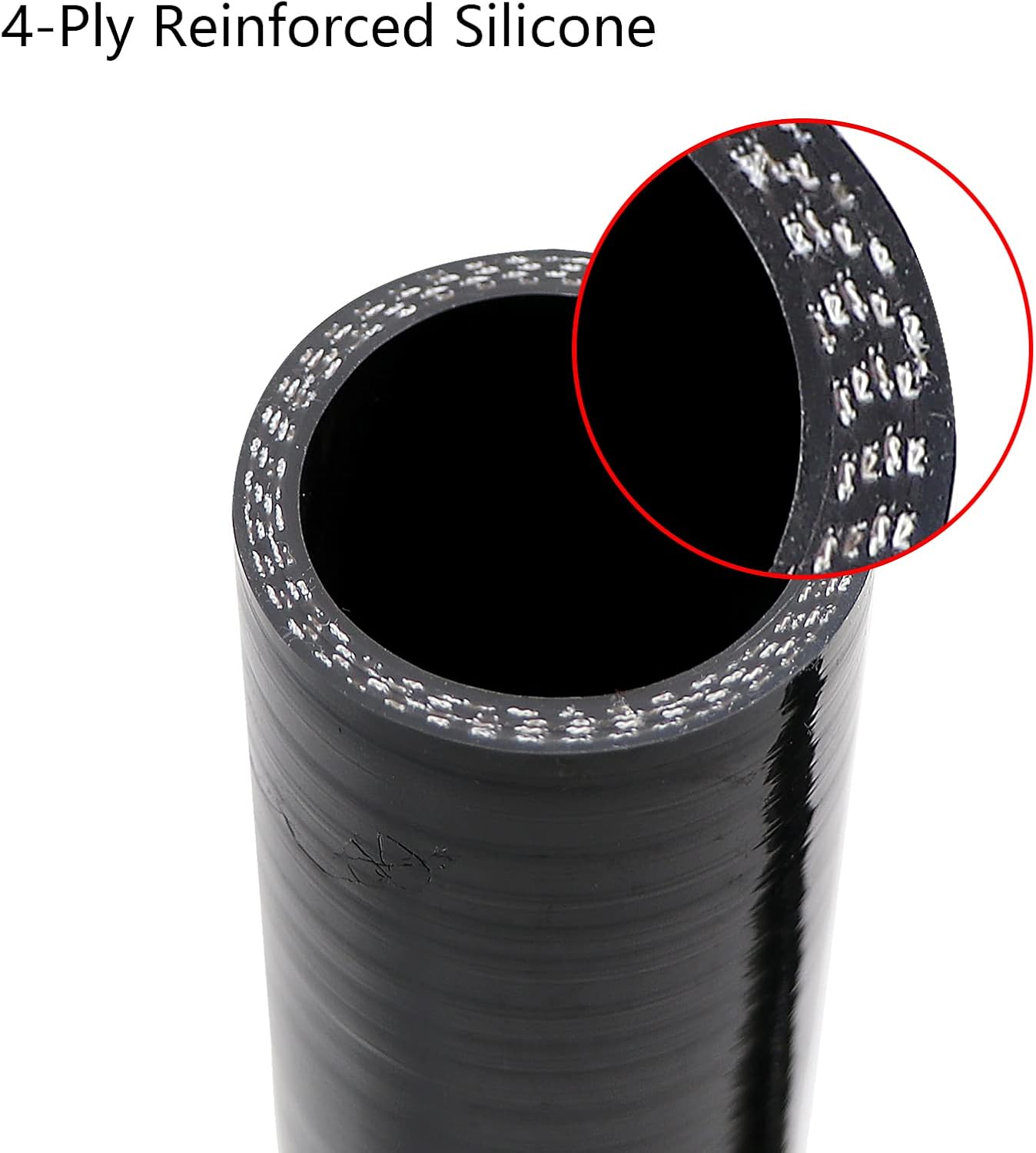 Manguera silicona reforzada 4 capas 7"