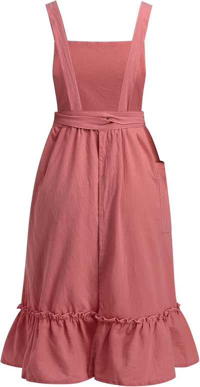 Delantal mujer algodón espalda cruzada vintage