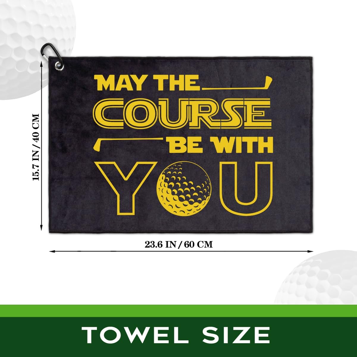 Toalla golf poliéster algodón regalo papá golfista