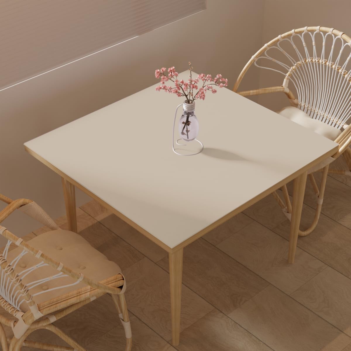 Almohadilla mesa cuadrada impermeable 46x46pulg gris claro