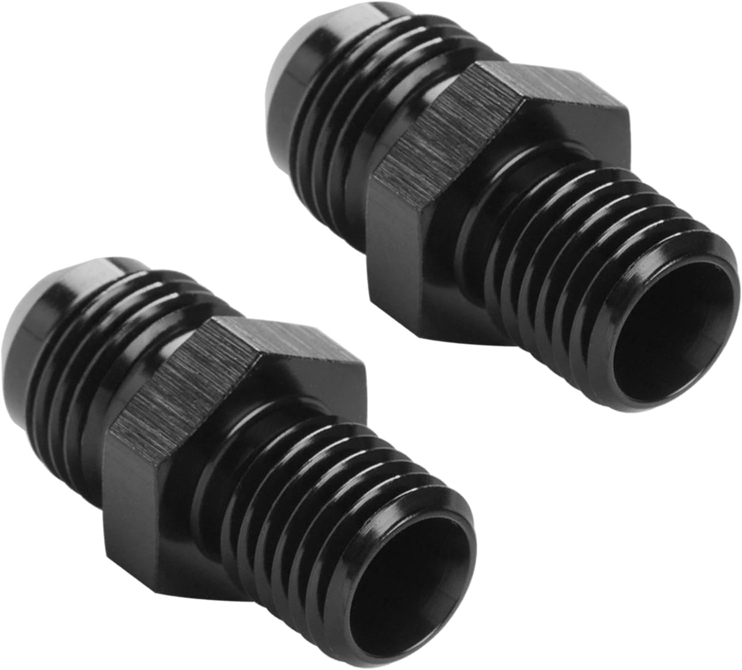 Adaptador combustible aluminio negro M12x1.0 a 4AN macho