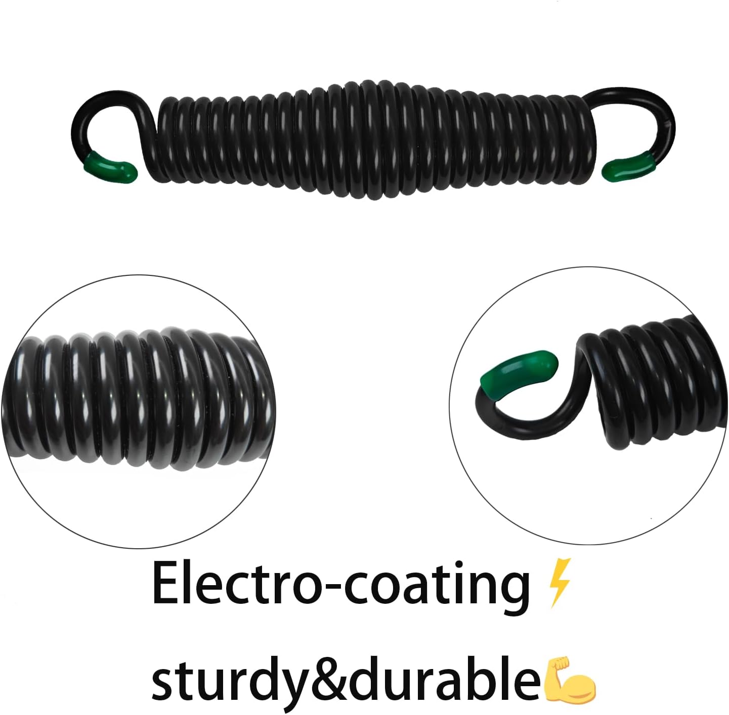 Muelles oscilantes para hamacas 1300lb pack 2 negro