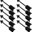 Tiradores puerta armario forma flecha 5" negro 10uds