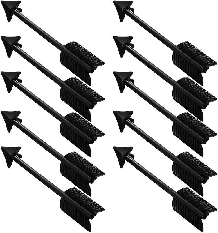 Tiradores puerta armario forma flecha 5" negro 10uds