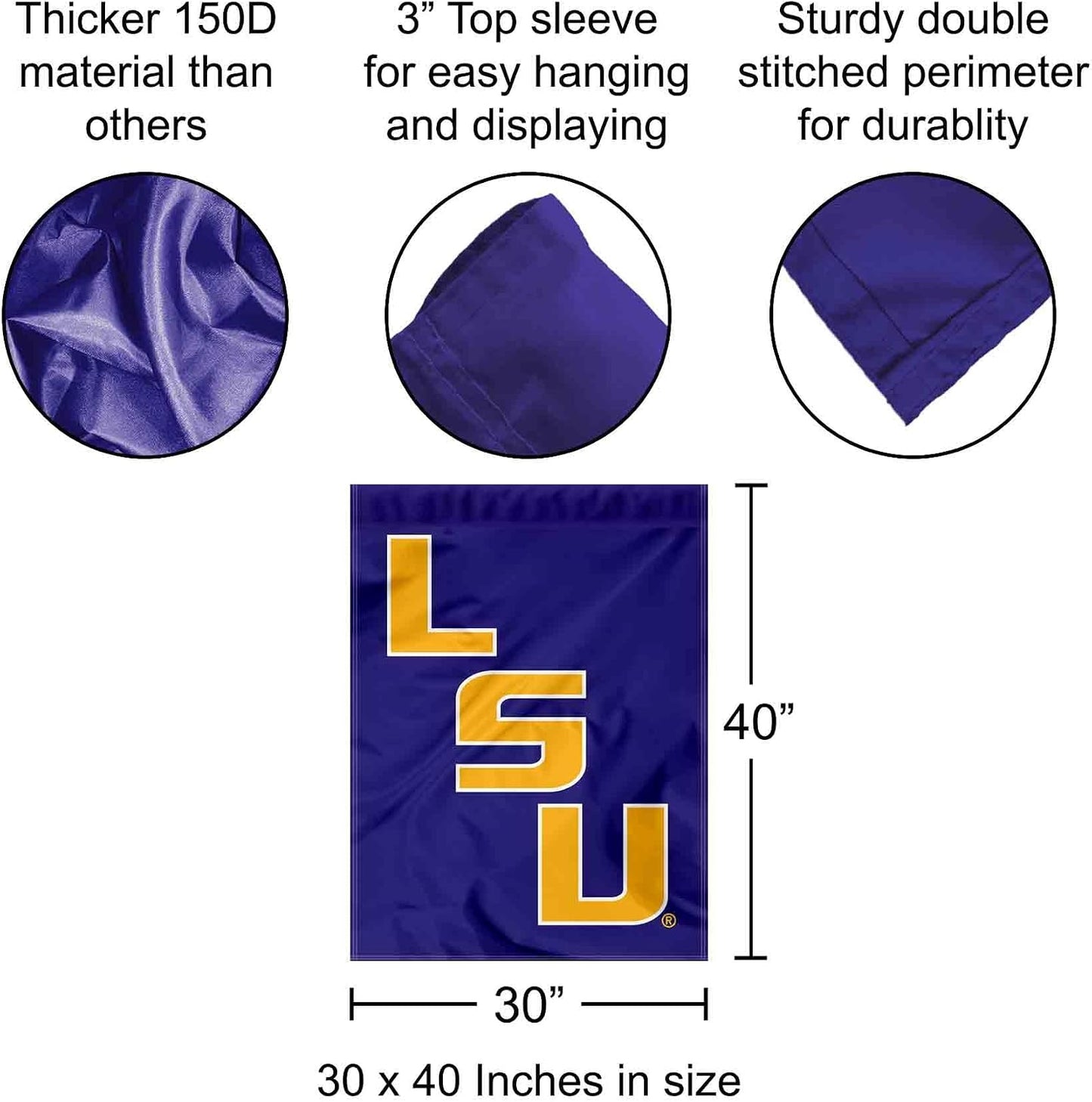 Bandera casa Tigres LSU