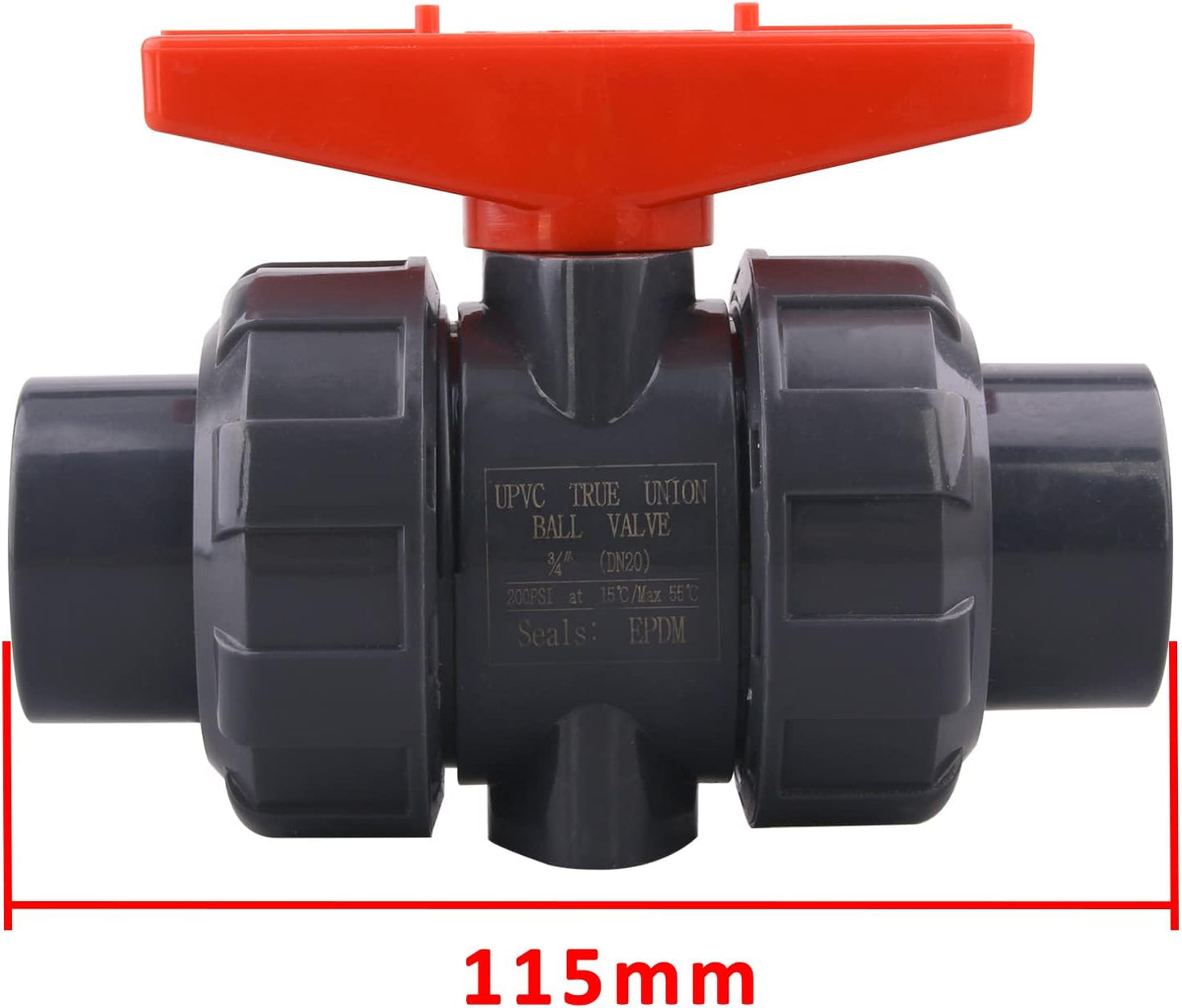 Pack 2 Válvulas Bola PVC True Union 3/4pulg 200psi