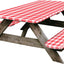 Funda mesa picnic 30x96" rojo blanco elástica resistente