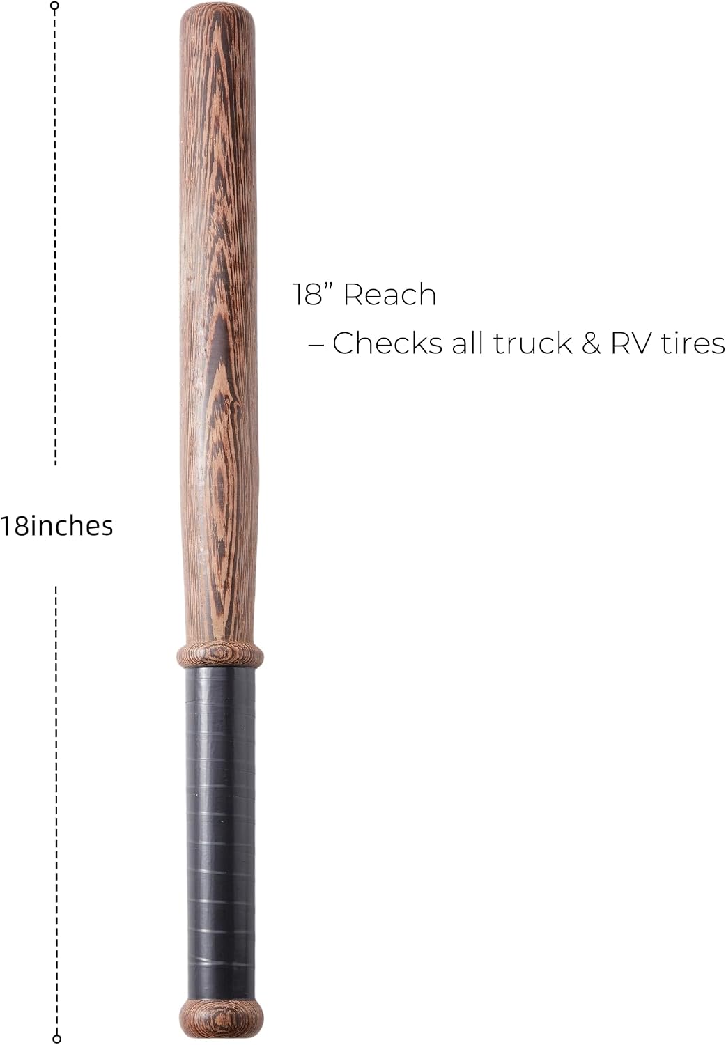 Golpeador neumáticos madera 18 bastón ergonómico