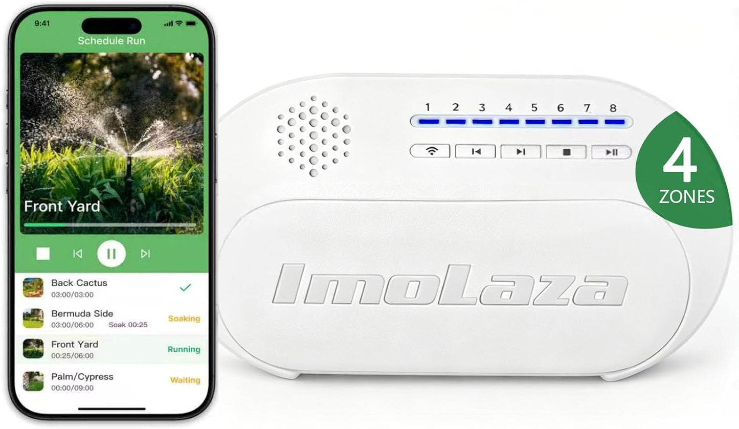 Controlador aspersor WiFi 4 zonas temporizador jardín