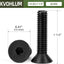 25 Tornillos Allen Acero Carbono Grado 10.9 Negro