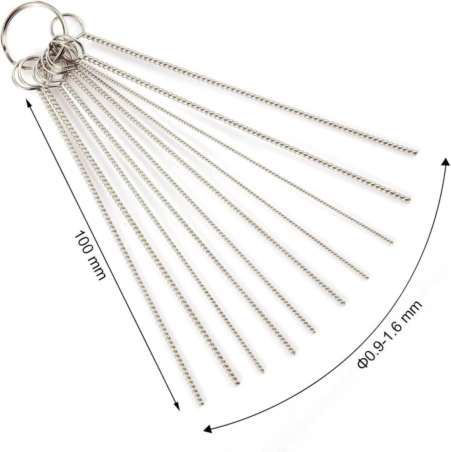 Set 3 herramientas limpieza carburador acero inox