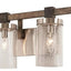 Lámpara pared baño 4 luces 240w gris piedra