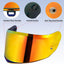 Visera tintada para casco moto FF808 cromo rojo