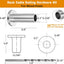 Set 120 fundas acero inox para postes madera