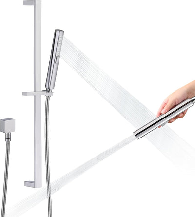 Cabezal ducha mano barra deslizante 27.5pulg manguera 6.6ft