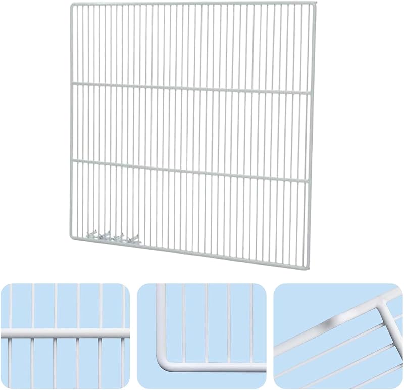 2 Pzas Estante Metal Ajustable Refri 24.5x22.5pulg Blanco