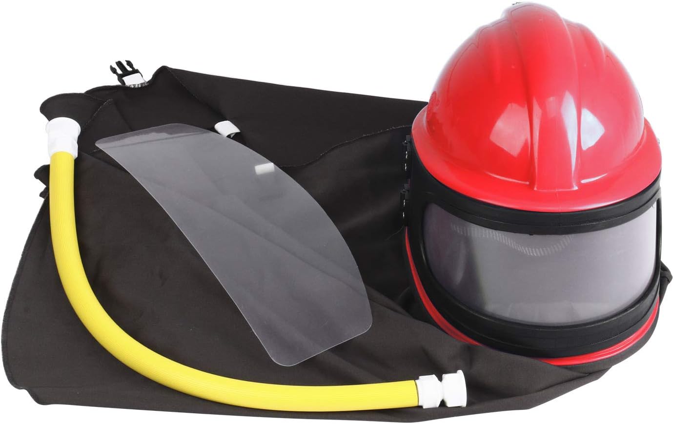 Casco protector chorro de arena con seguridad