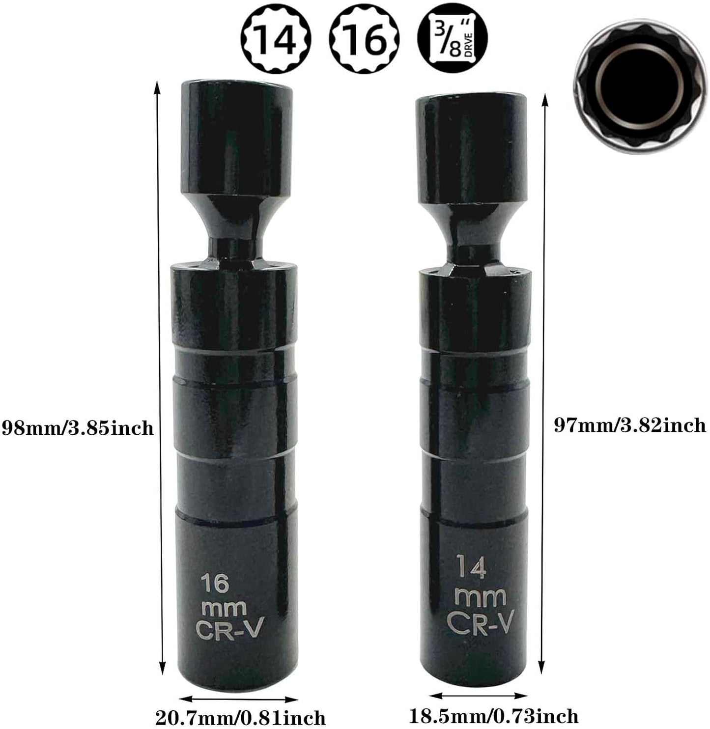 Bujía magnética giratoria 0.551pulg herramienta extracción