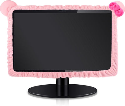 Funda monitor 20-29pulg diseño gato peluda rosada