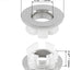 3 Tapas desbordamiento fregadero cocina baño plata cepillada