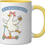 Taza Cerámica Café Patito Regula Emociones Amarillo Blanco