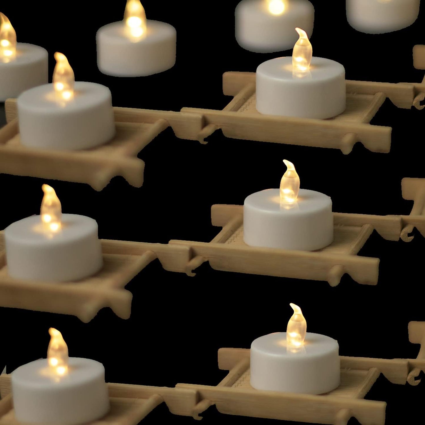 Velas LED parpadeantes blancas cálidas 200 pzas decoración