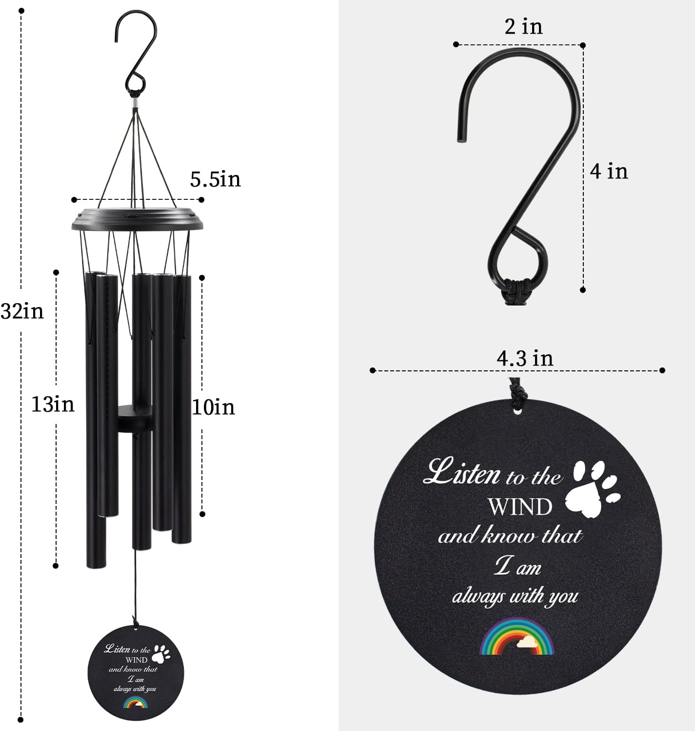 Campanillas de viento para mascotas en duelo