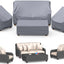 Fundas muebles patio 4 Pzas impermeables con correa