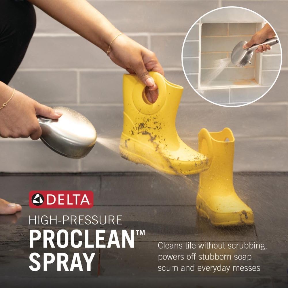 Cabezal ducha doble 2en1 5 ajustes spray bronce