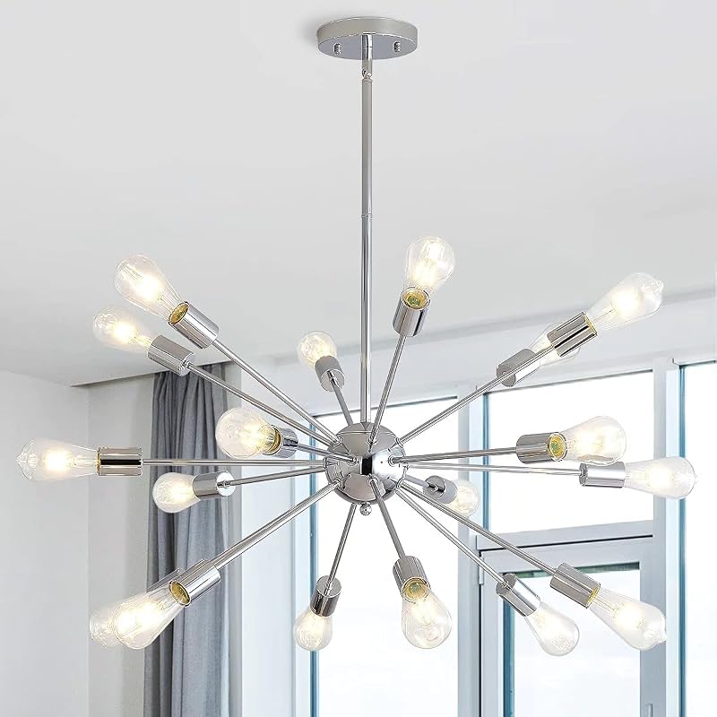 Lámpara Sputnik de 18 luces moderna para comedor