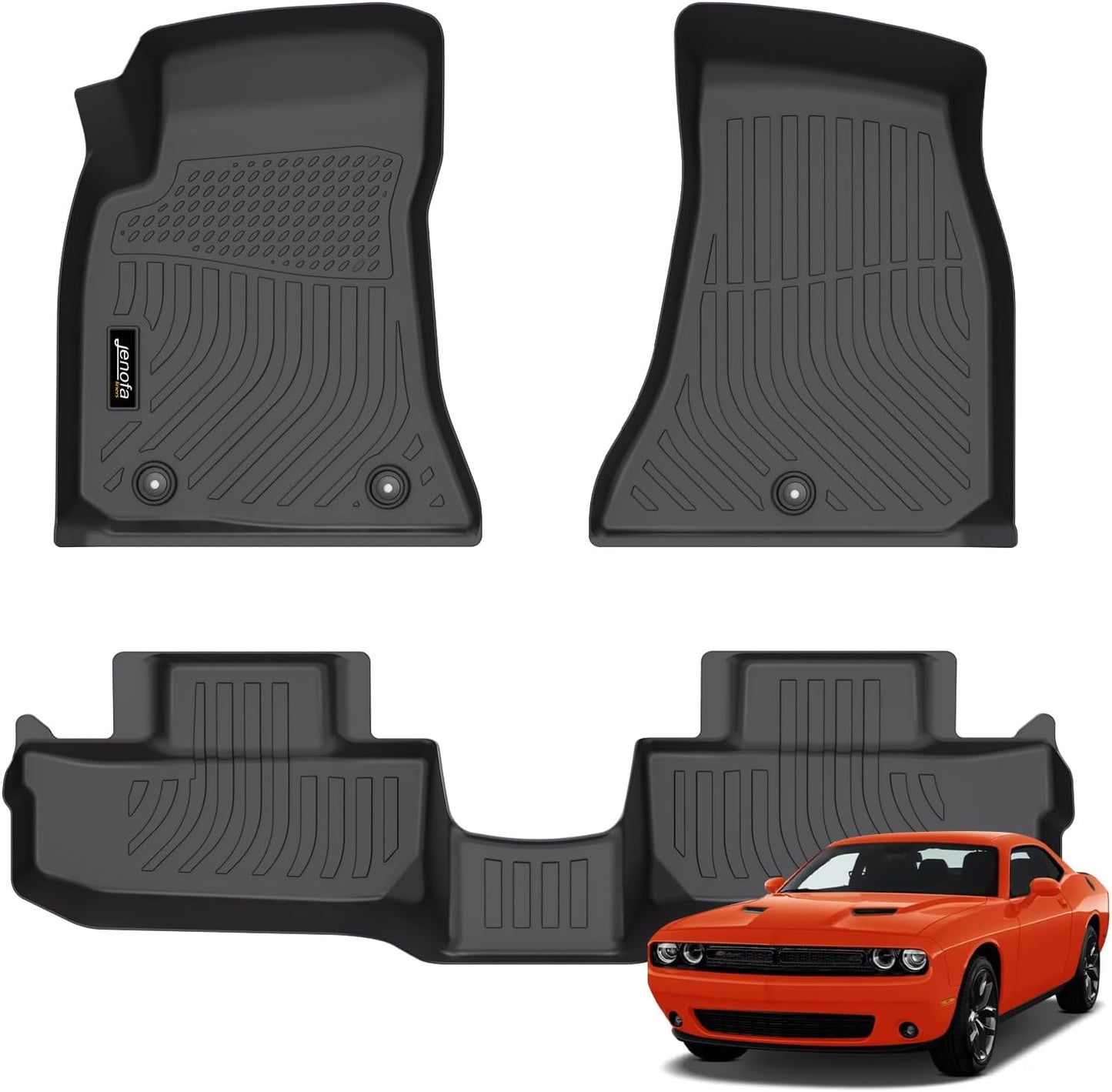 Alfombrillas piso Dodge Challenger RWD 2015-23 TPE duradera