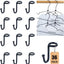 Ganchos conector para perchas plástico terciopelo negro 36uds