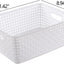 4 Pzas Cestas Almacenamiento Plástico Cocina 8L Blanco