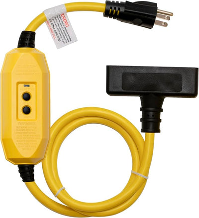Cable extensión GFCI 15A 3 ft 12/3 SJTW amarillo