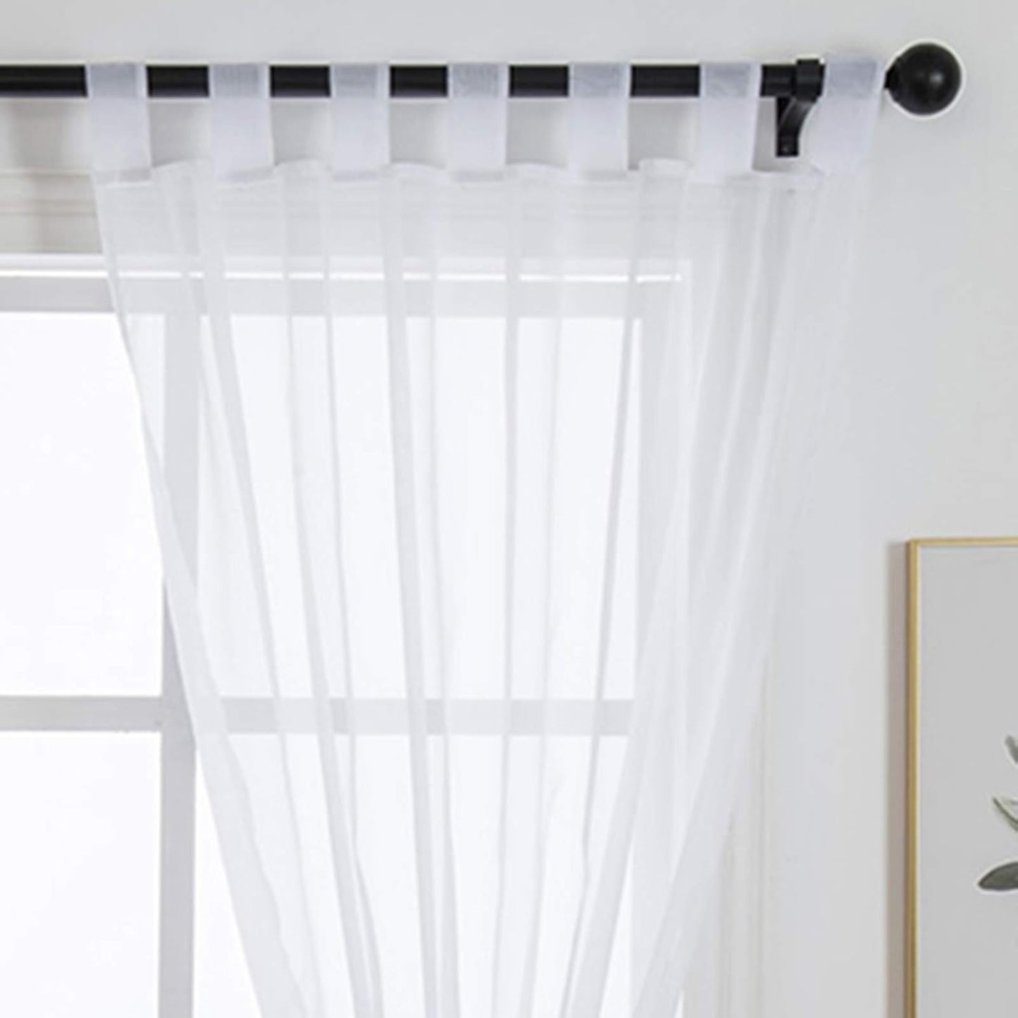1 Panel Cortina Transparente para Puerta Corrediza