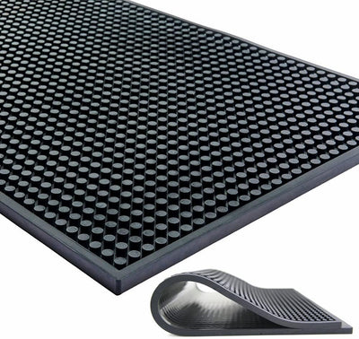 Tapete barra grueso 16x28pulg para encimera y fregadero negro