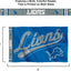 Bandera con logotipo Detroit Lions