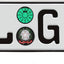 Pack placa y marco estilo europeo con bandera Italia