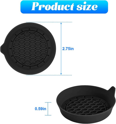 4 Pzas Portavasos Silicona Antiderrap para Auto Universal