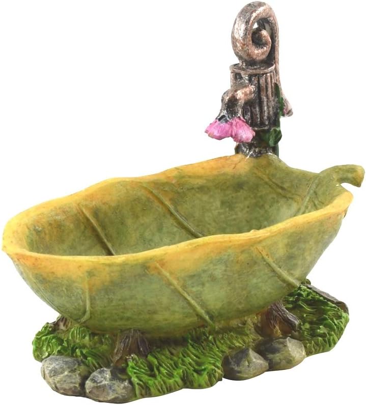 Decoración de bañera forma hoja jardín