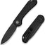 Cuchillo EDC hoja sueca 14C28N mango G10 negro