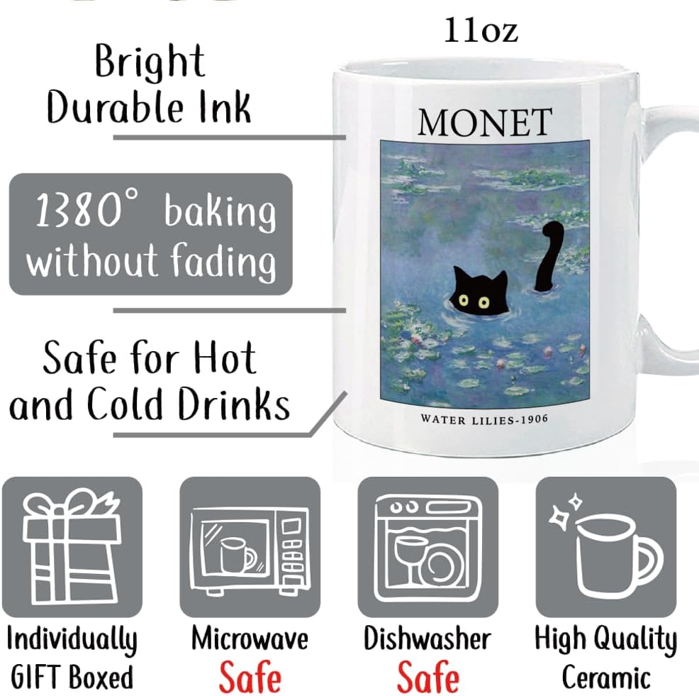 Taza clásica nenúfares de agua regalo artistas y amantes del arte