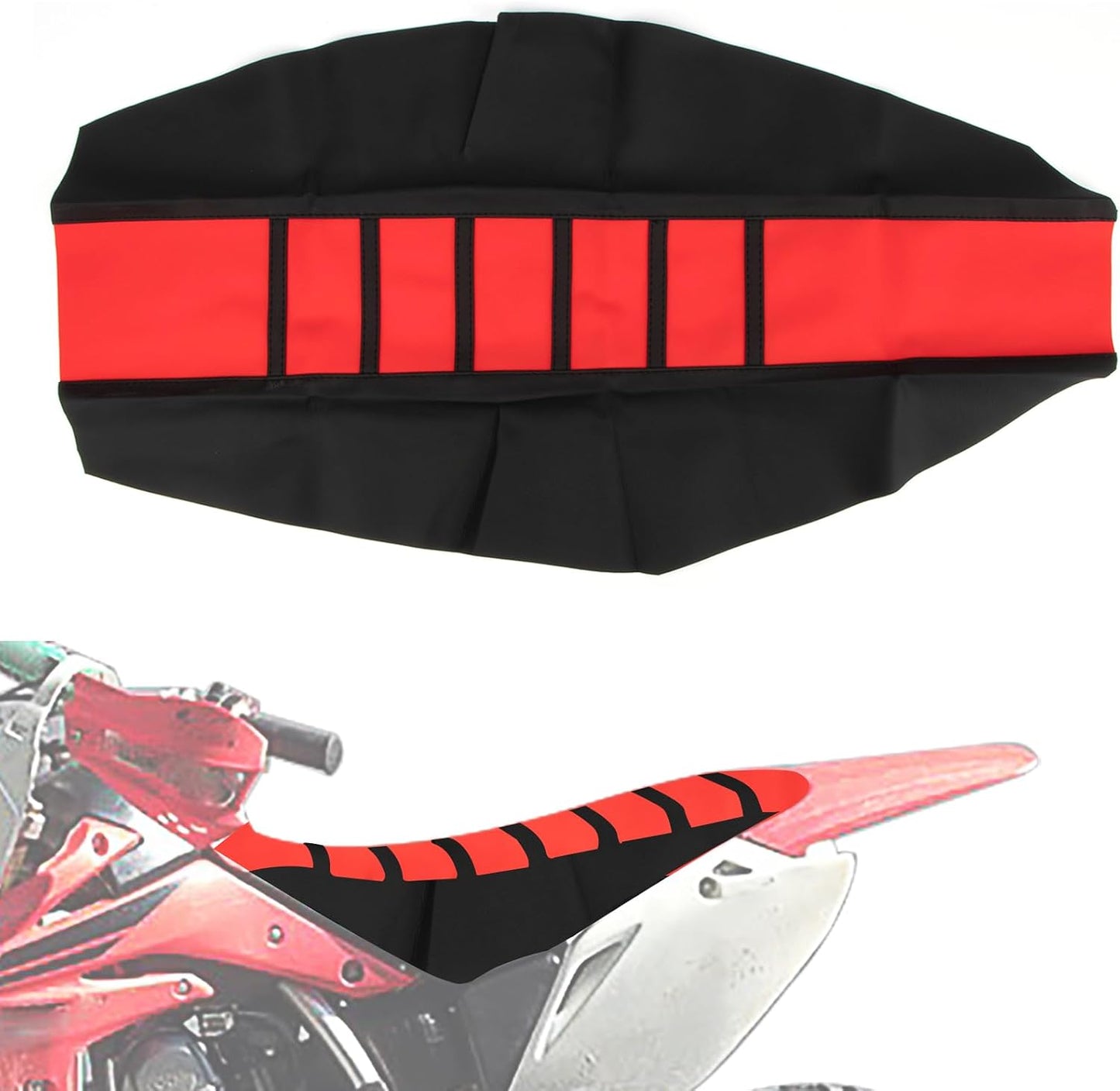 Funda asiento bicicleta universal goma suave rojo