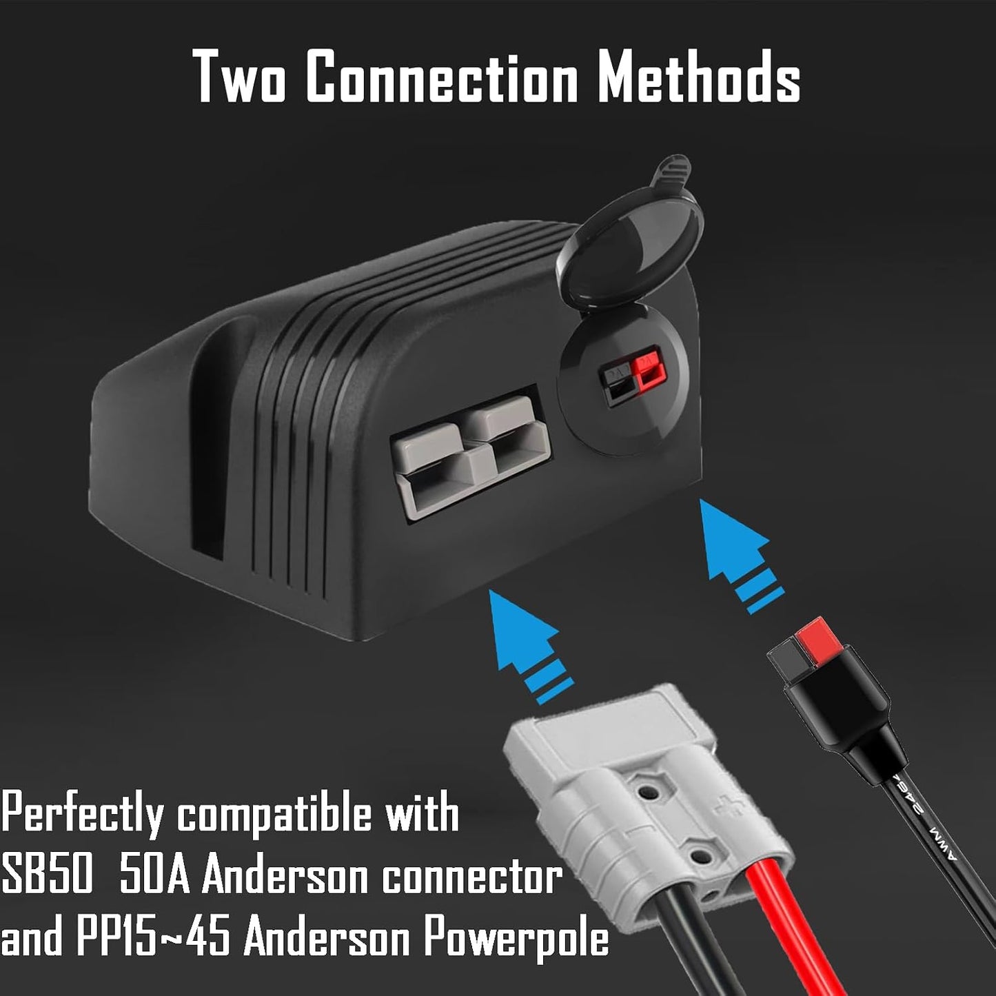 Conector Anderson Power Pole 45A impermeable para barco